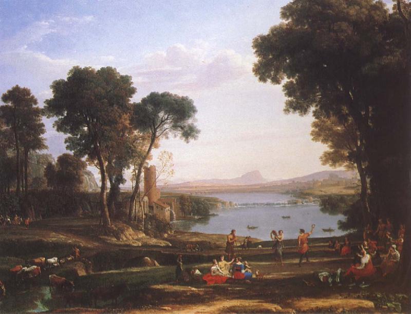 Claude Lorrain Landscape with Isaac and Rebecka brollop oil painting image